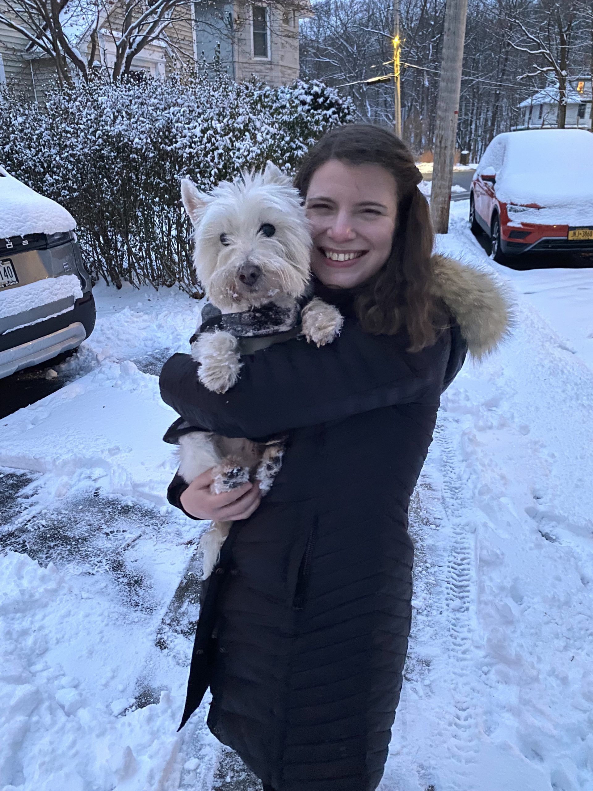 Ali with a happy pup